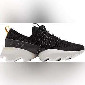 Sorel Black Athletic Shoes with White and Orange Accents